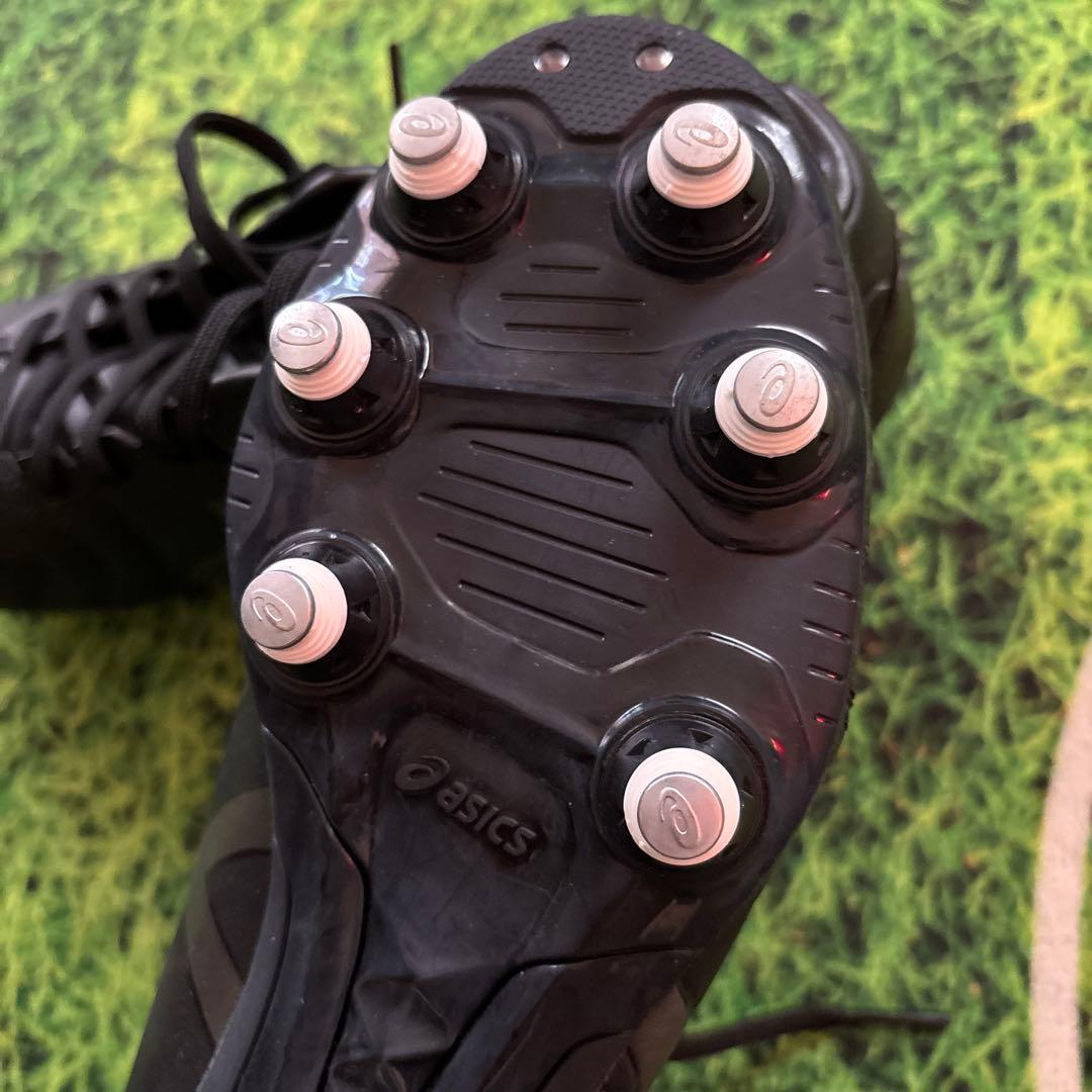 新品 ASICS サッカースパイク 取り替え式 25.5 ブラック