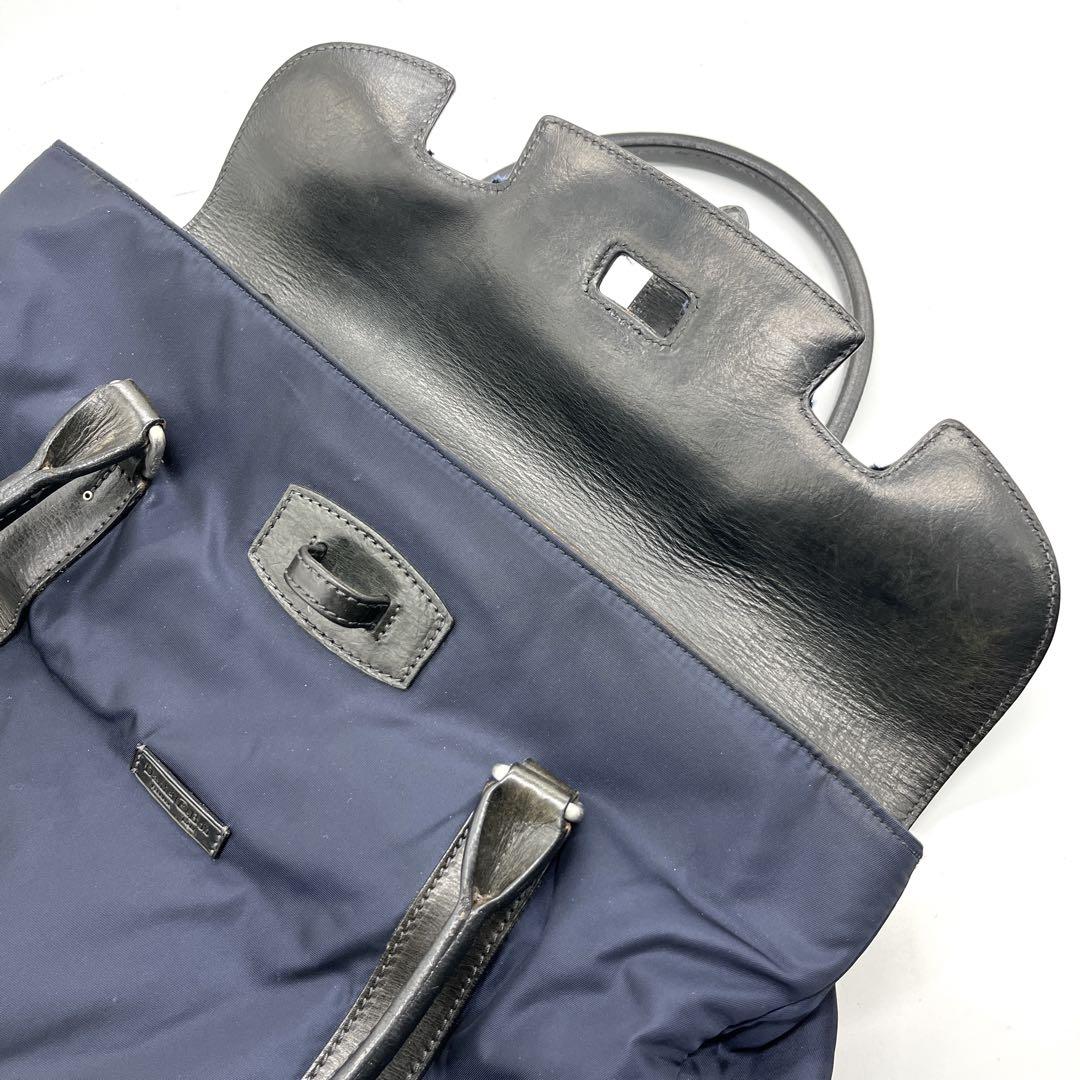 Daniel&Bob トートバック ビジネスバック ナイロン×レザー ネイビー