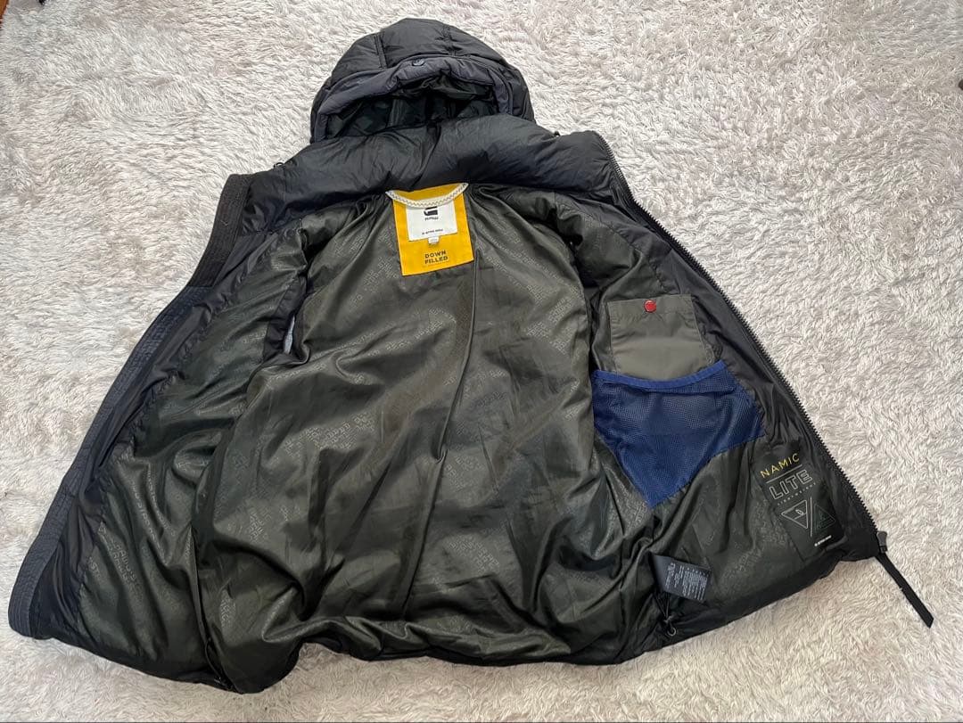 G-Star RAW フード付きダウンベスト M 黒 ブラック