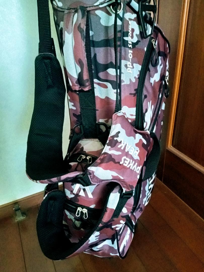 ★PYKES PEAK★スタンド式キャディバッグ★迷彩柄★美品★