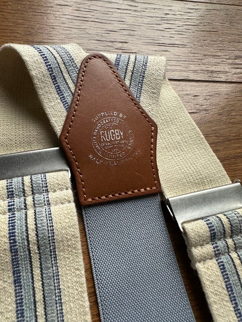 RUGBY RALPH LAUREN レザーコンビサスペンダー ラビットイヤー