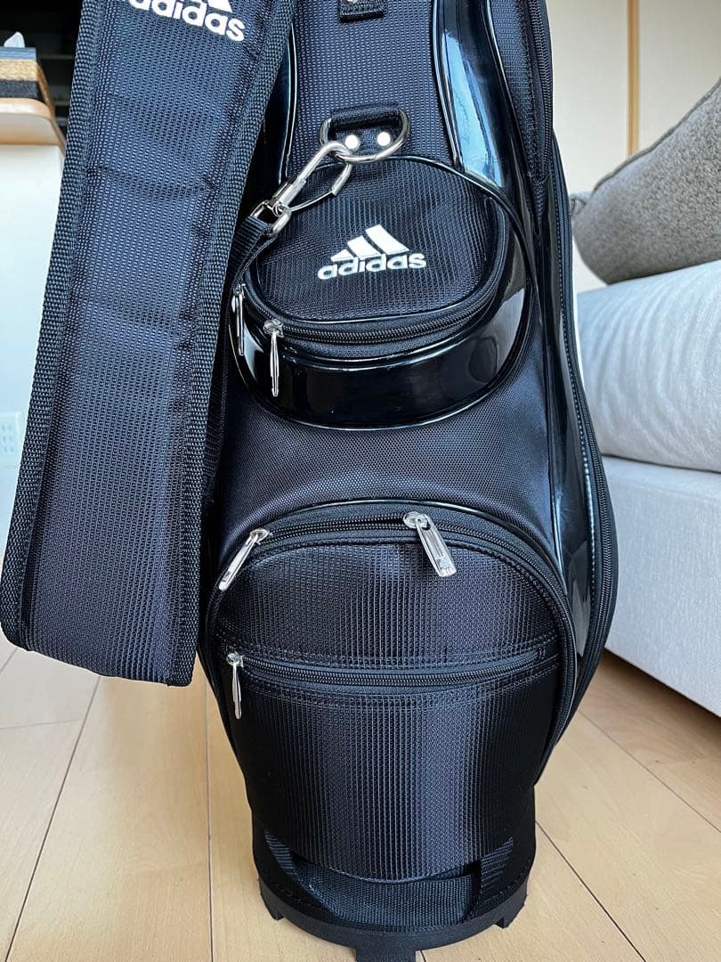 超美品adidas アディダス カートキャディバッグ 黒白
