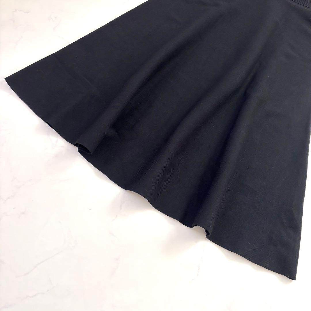 【美品】コルコバード ボウタイ パフスリーブ 切替 ロング ニットワンピース S