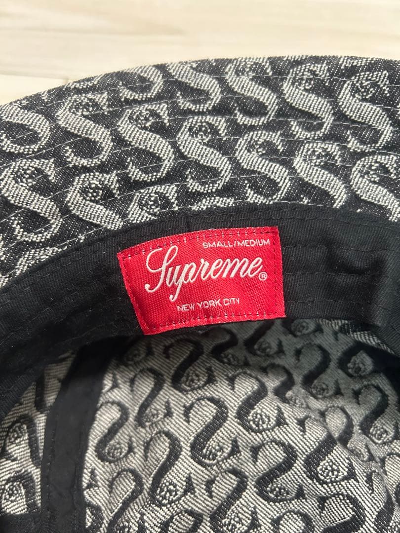帽子 supreme Denim Crusher black