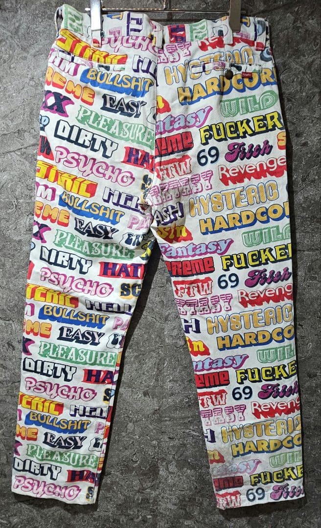 希少 supreme HYSTERIC GLAMOUR コラボ ワークパンツ M