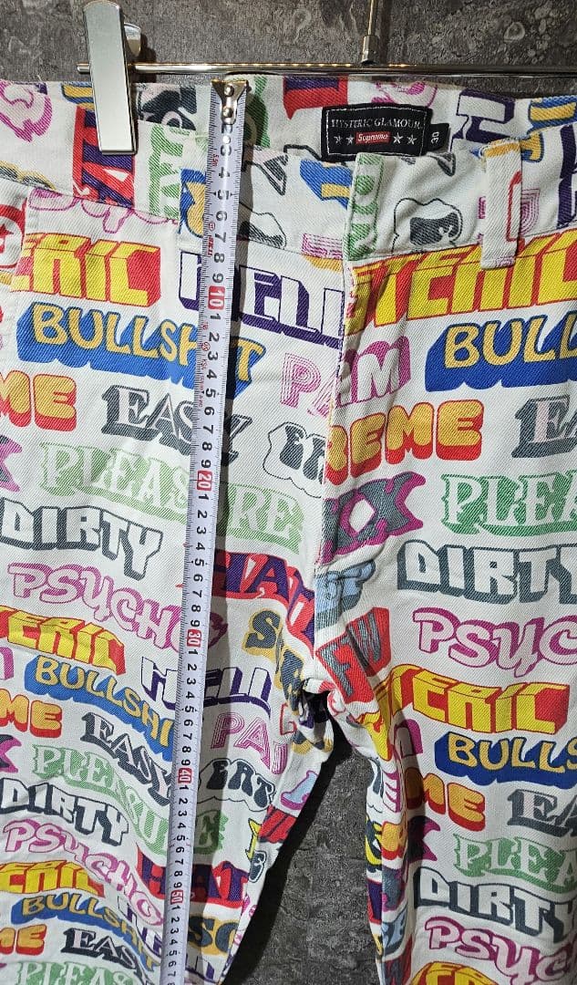 希少 supreme HYSTERIC GLAMOUR コラボ ワークパンツ M