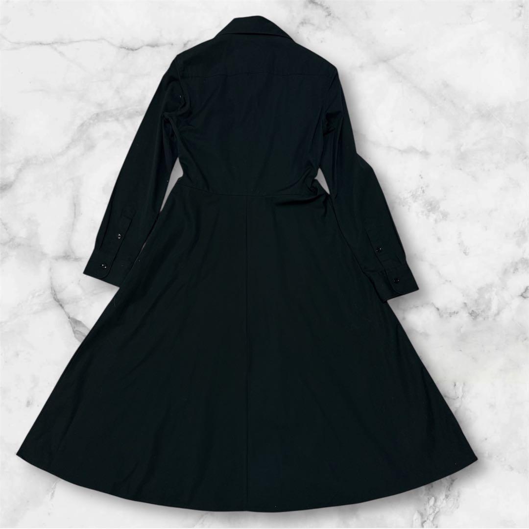 【美品】ポロラルフローレン　シャツワンピース　レースアップ　フレア　ロング