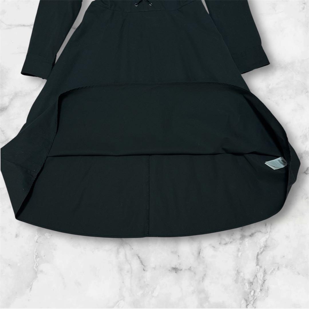 【美品】ポロラルフローレン　シャツワンピース　レースアップ　フレア　ロング