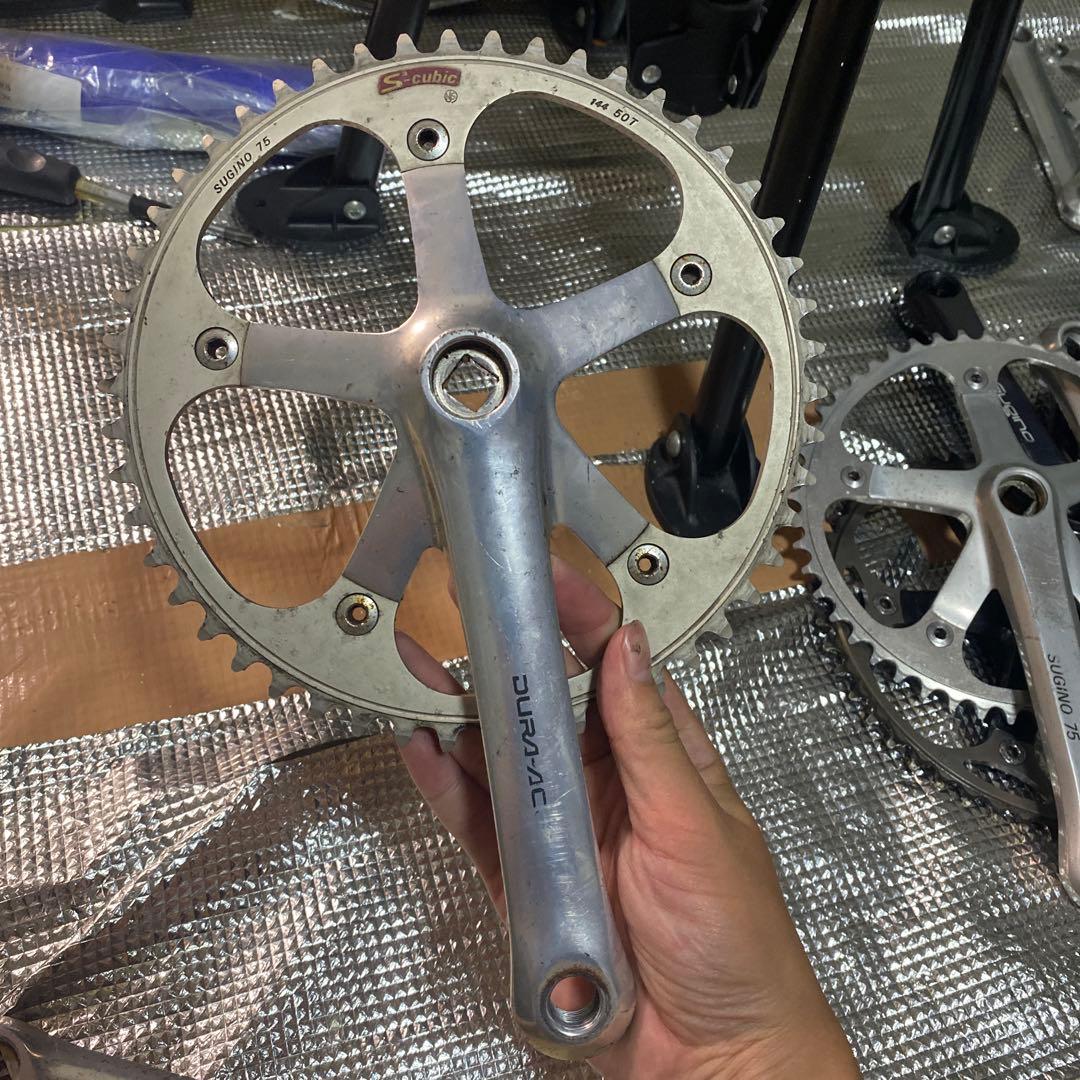 デュラエース fc-7600 167.5mm クランク njs ピスト　競輪