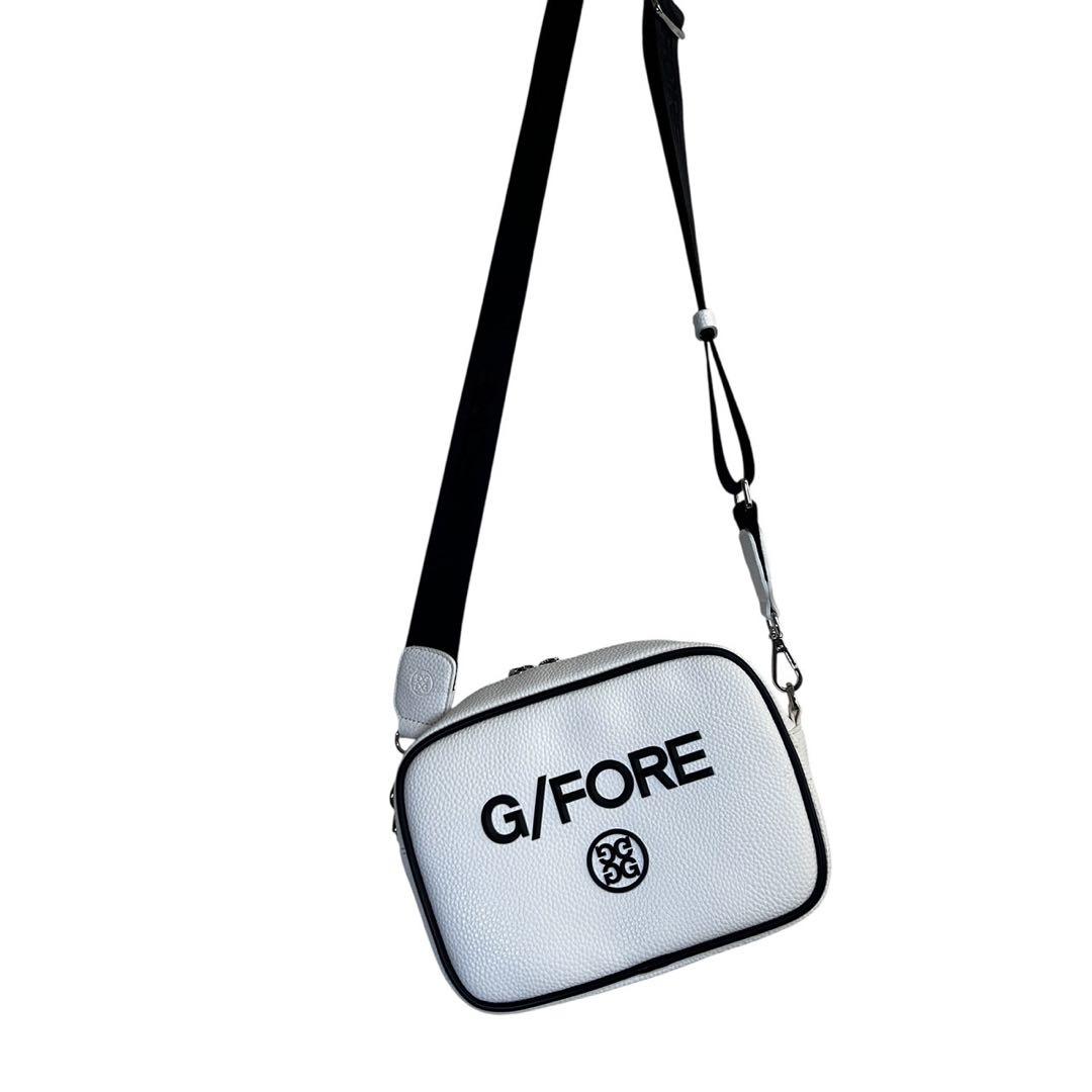 G/FORE ジーフォア 牛革シボ型押し ショルダーバッグ 白