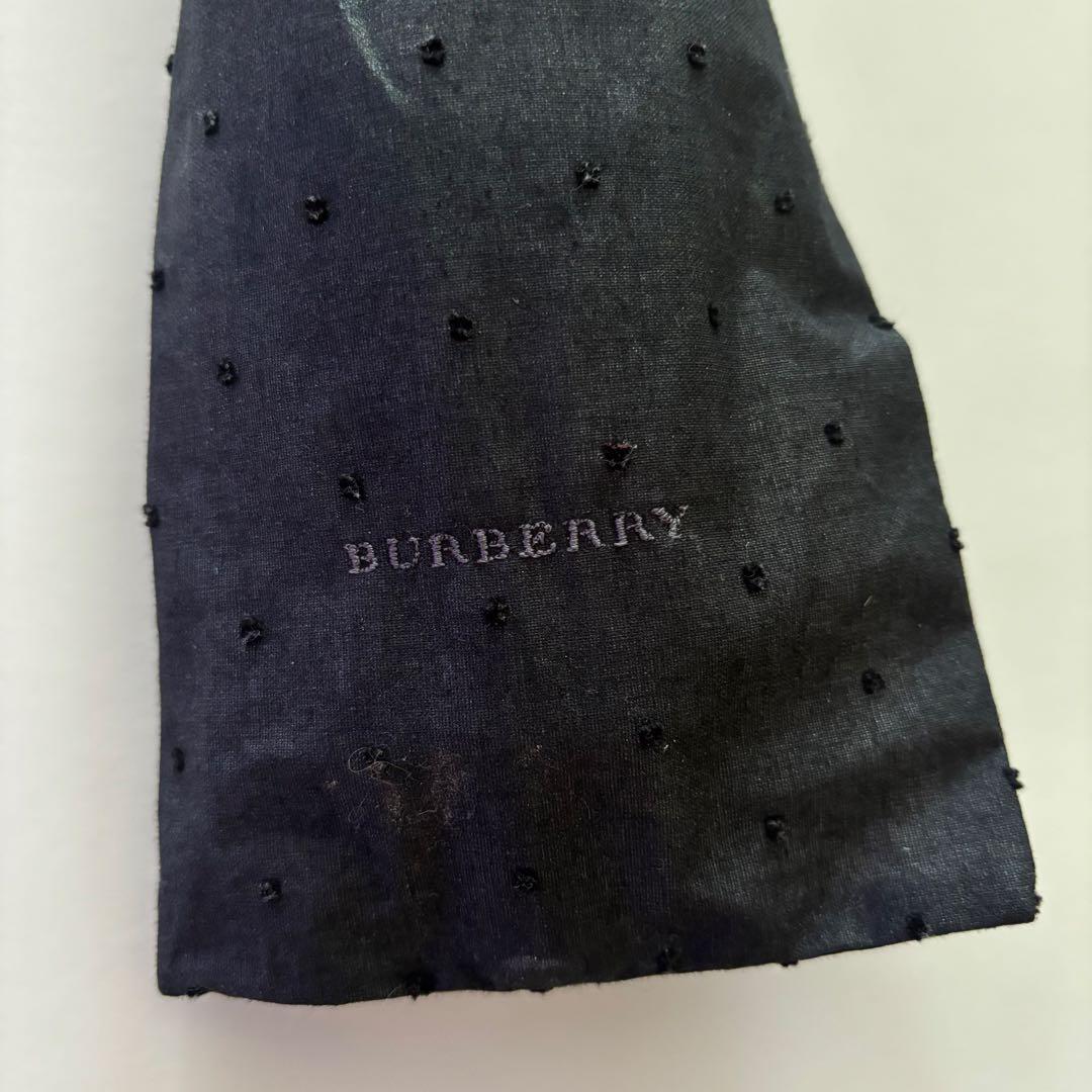 【美品】BURBERRY バーバリー 折り畳み日傘 晴雨兼用 ブラック／ドット柄