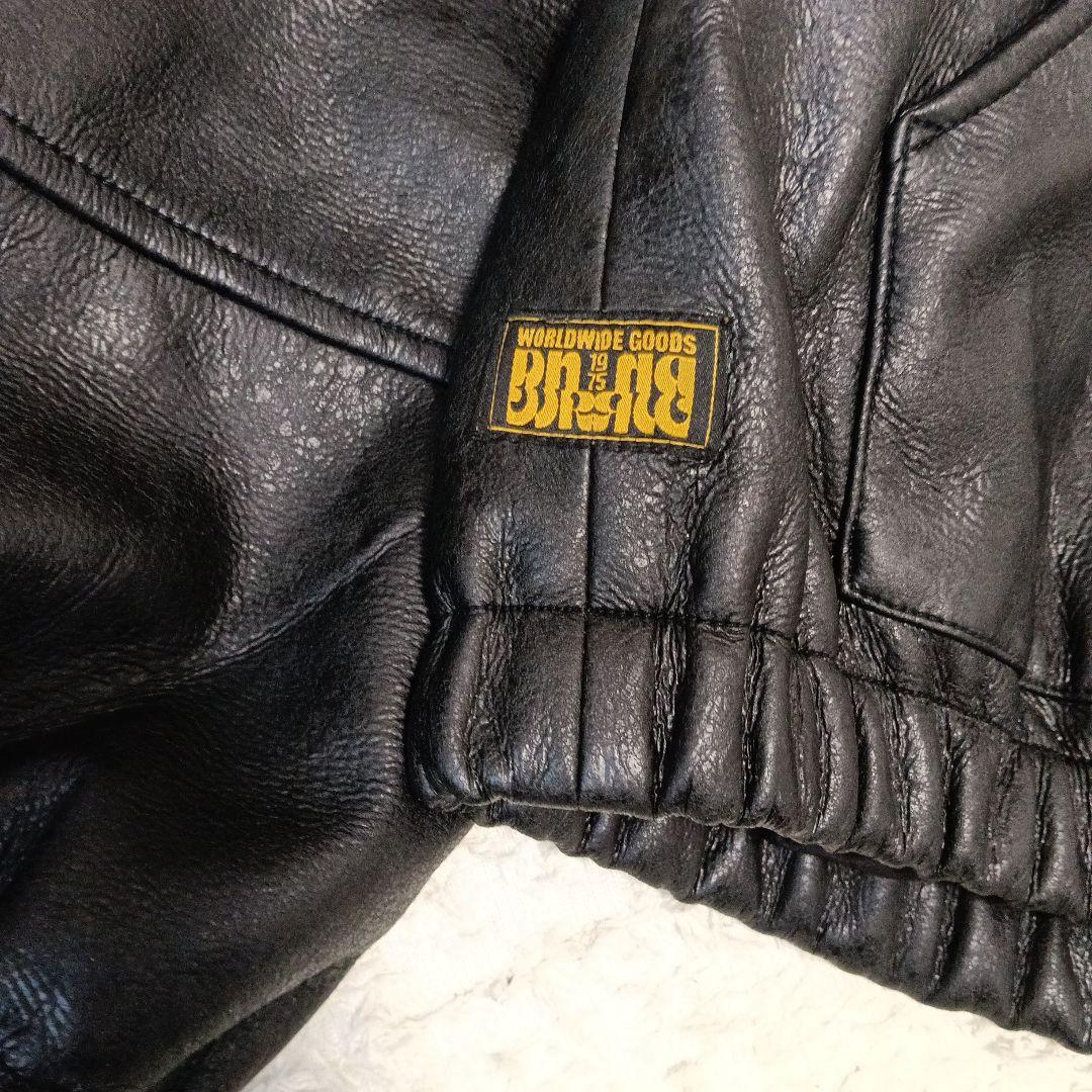 zara フェイクレザー フーディー ジップ ブルゾン L Y2K 黒