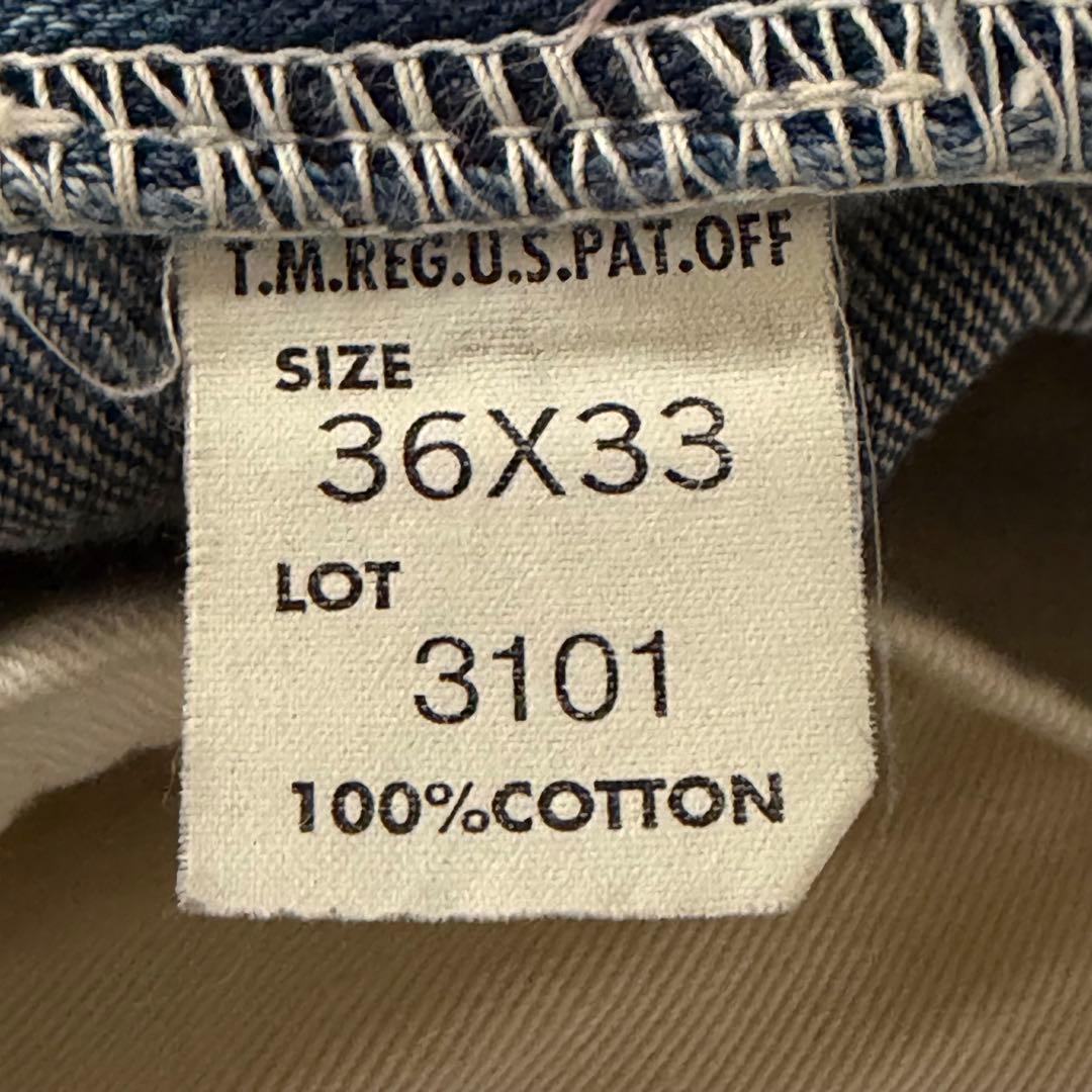 Lee 101B 44年復刻 3101 センター赤タグ カウボーイ 大戦 白耳