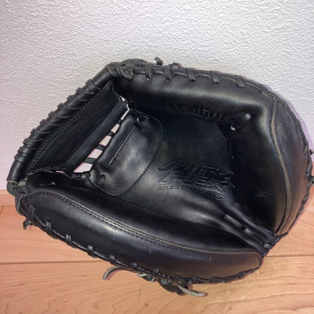 【極美品】ミズノ ビューリーグ 軟式 キャッチャーミット Mマーク 赤ビュー 黒