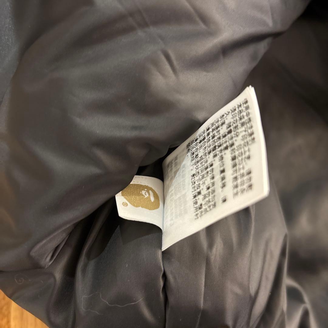 【新品未使用】A BATHING APE 迷彩柄 ダウンベスト Sサイズブラック