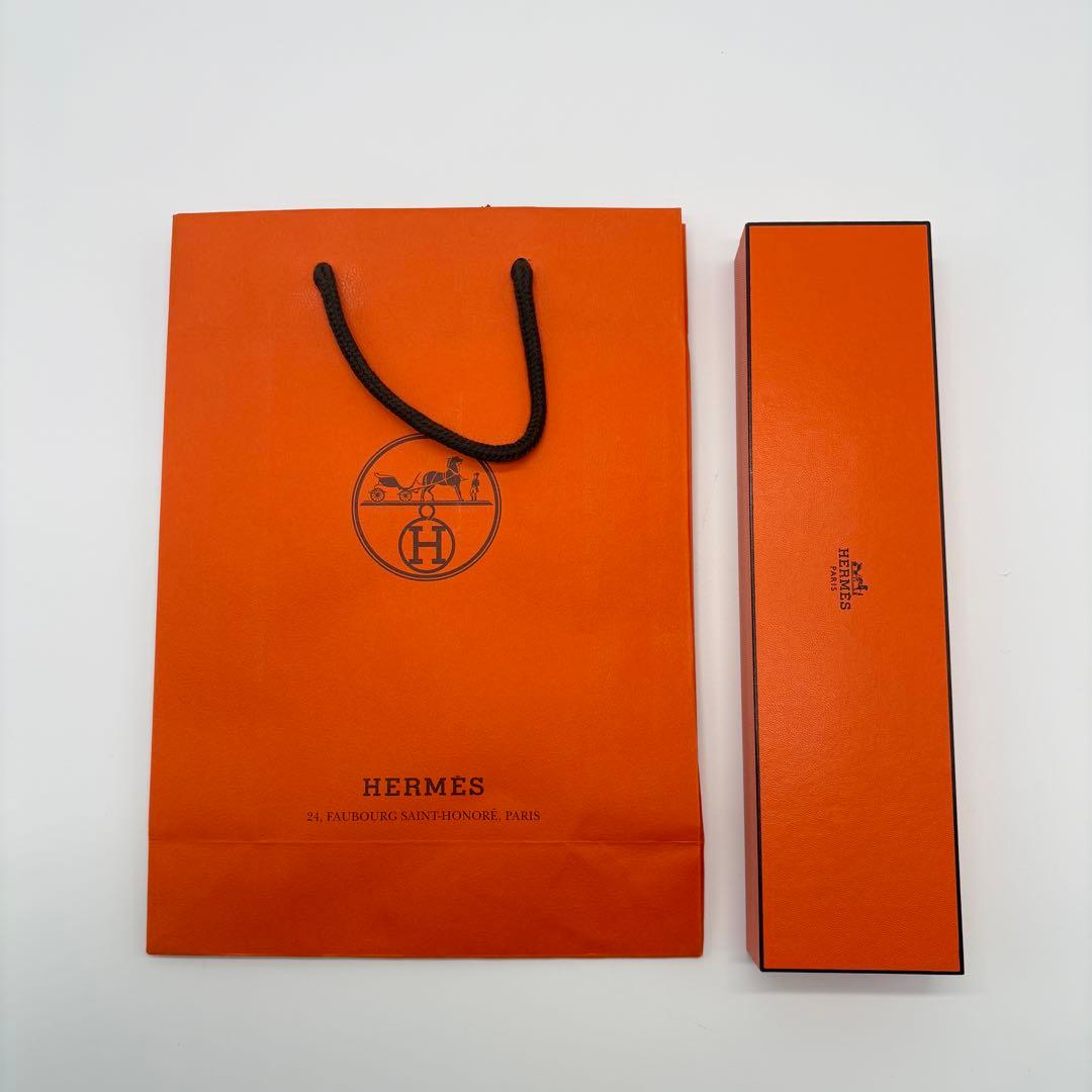 HERMES 空箱のみ ギフトBOX オレンジ 袋付き ショッパー ブレスレット