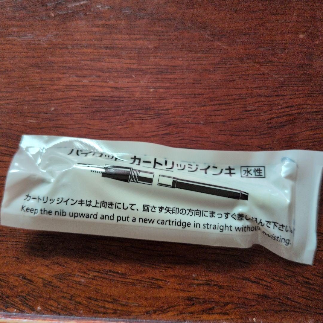 黒色万年筆 金色リング ペンケース付き