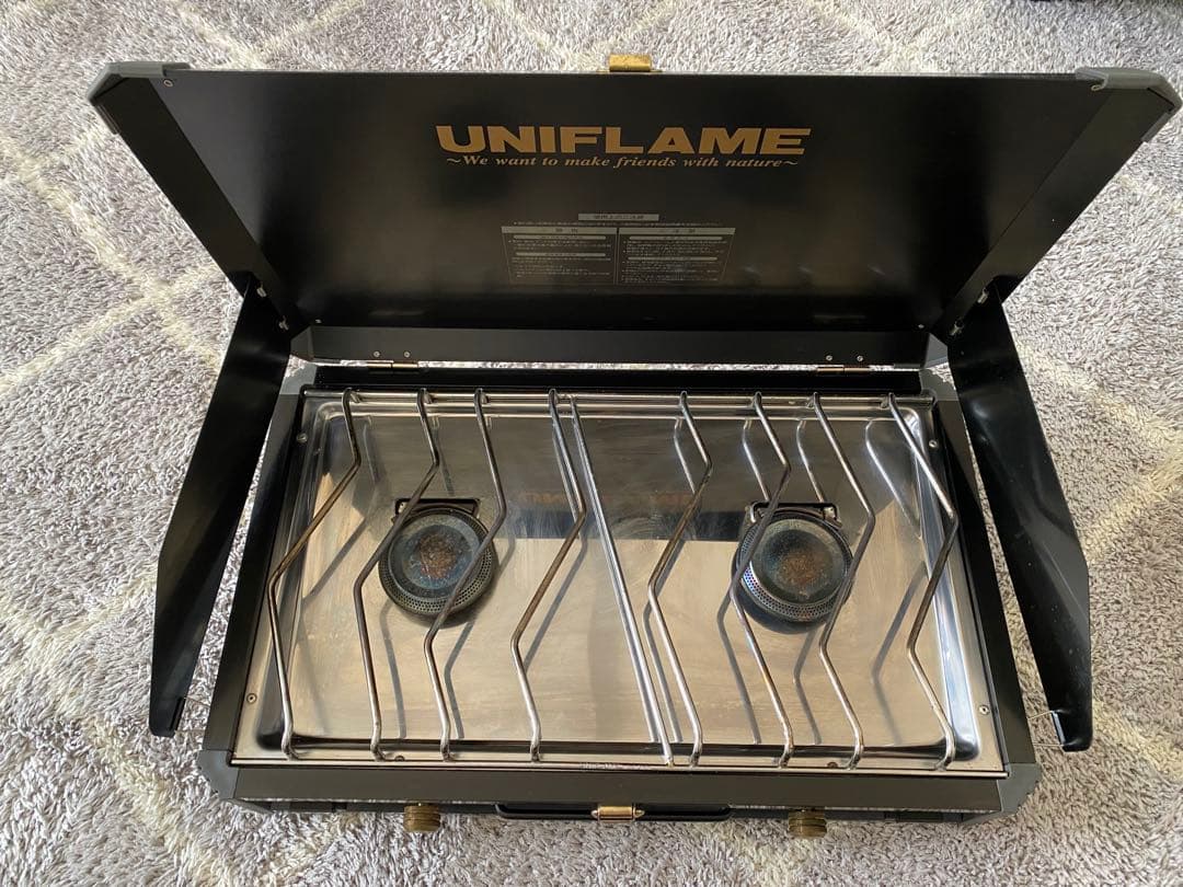 【廃盤】ユニフレームUNIFLAMEツインバーナー US-1900 ブラック