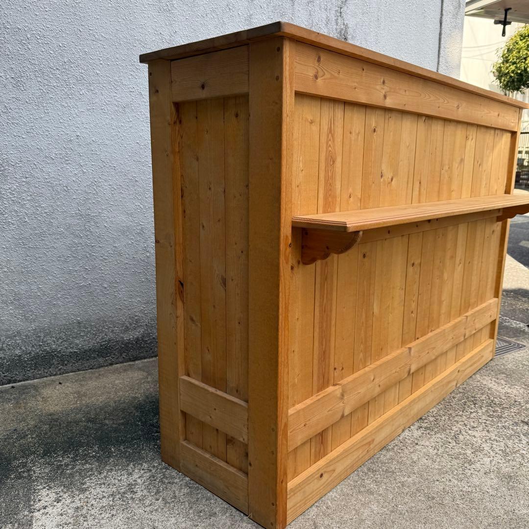 木製店舗カウンター ナチュラルウッド