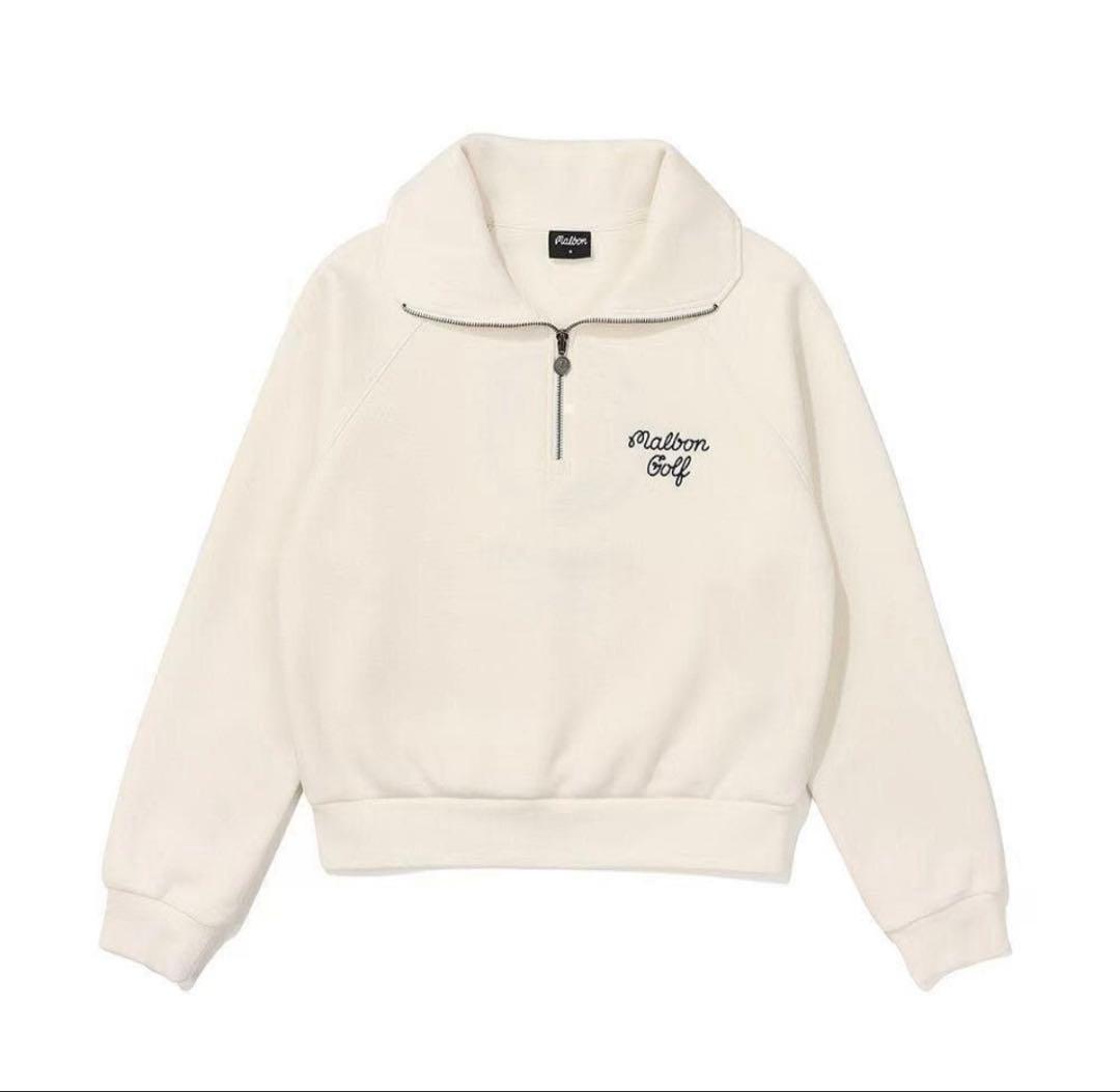 M ベージュ　クリーム　マルボンゴルフ MALBON GOLF ウエア