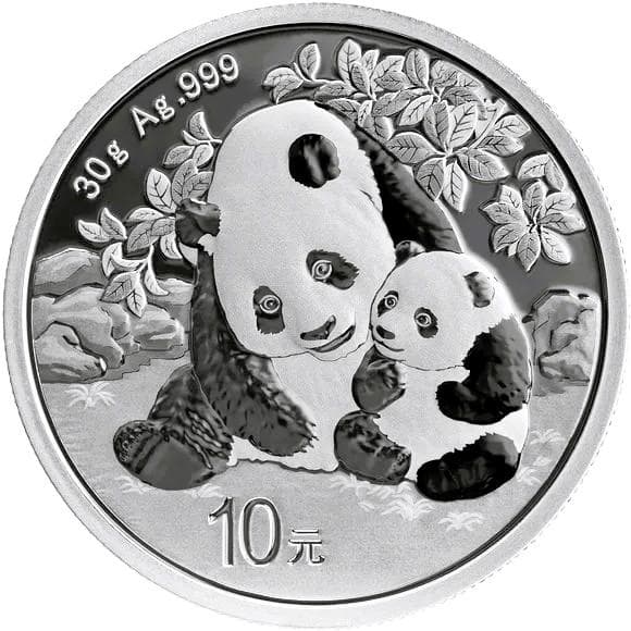 2024 (新品未使用) 中国 パンダ銀貨 30g10元 (カプセル入) 152
