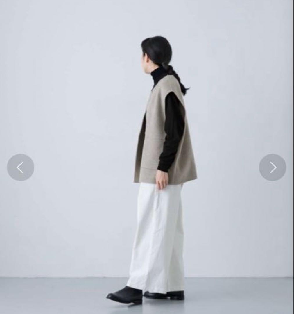 かぐれ　ウールリバーベスト　グレージュ　極美品　最終価格