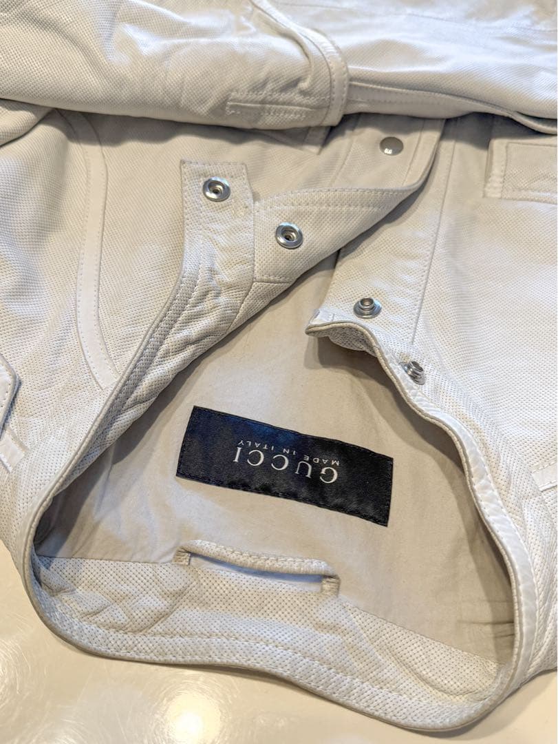 GUCCI グッチ　トムフォード期　M65型パンチングレザージャケット