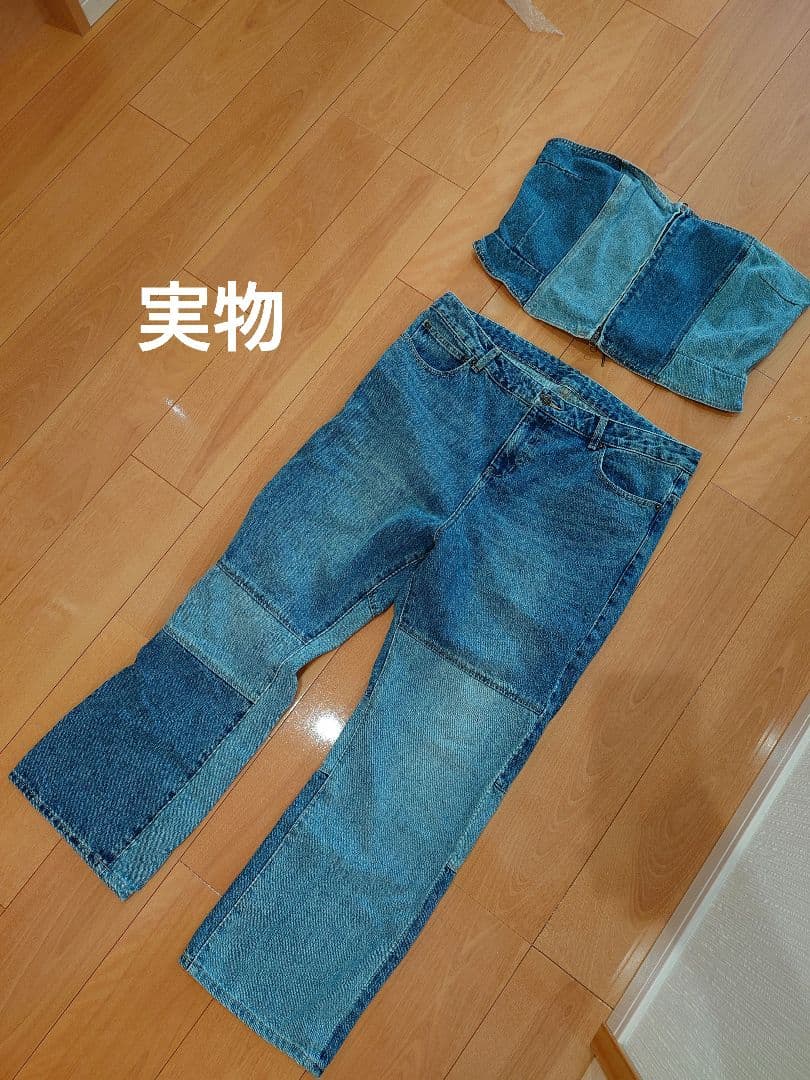 スマイルランド　GEVS デニムビスチェ　デニムパンツ　セット