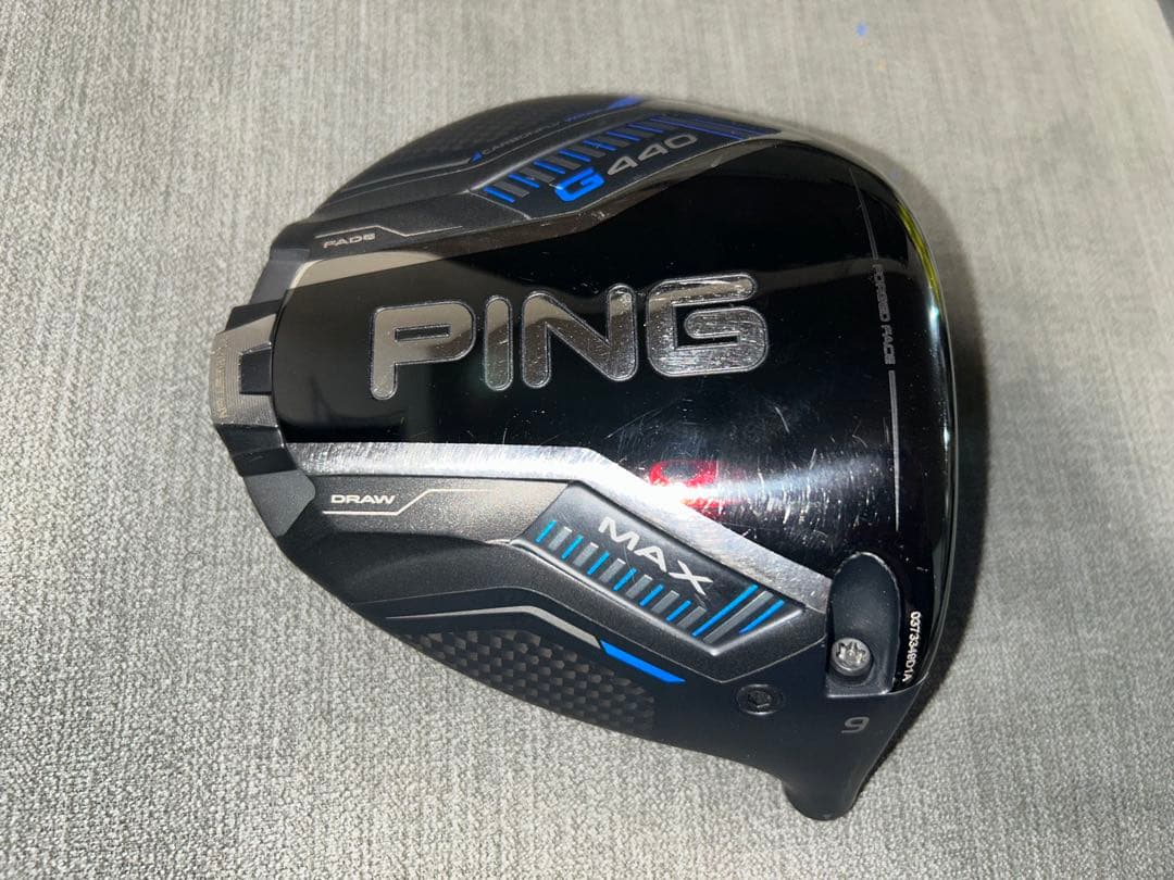 【美品】PING G440 MAX 9度ドライバーのヘッドとヘッドカバーセット