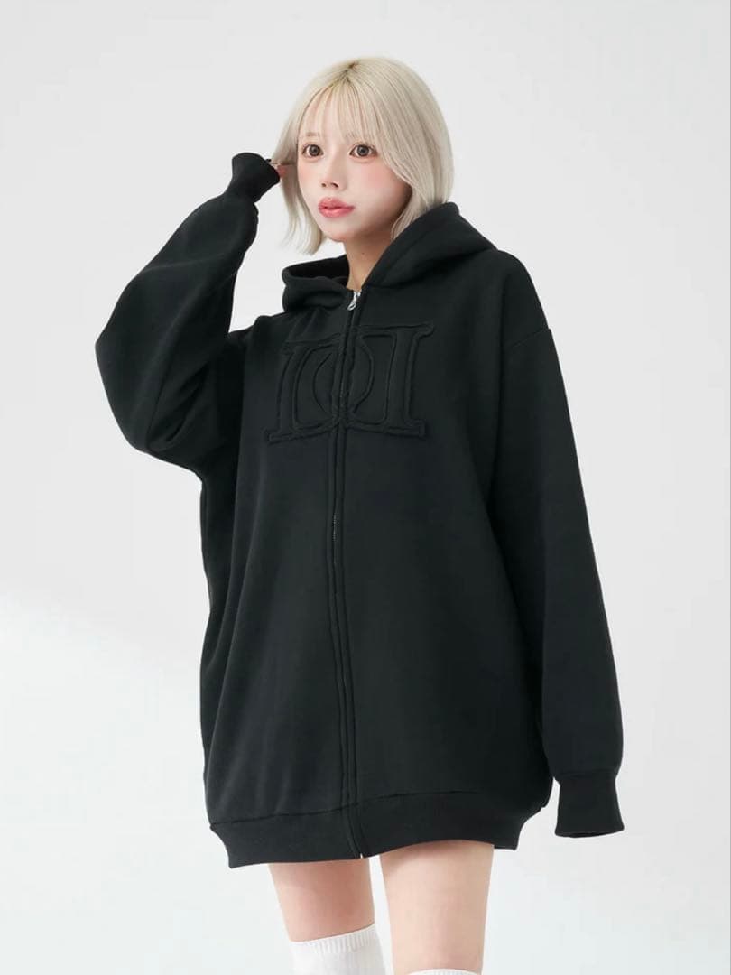 新品・未開封♡Darich♡アップリケDDロゴパーカー　BLK