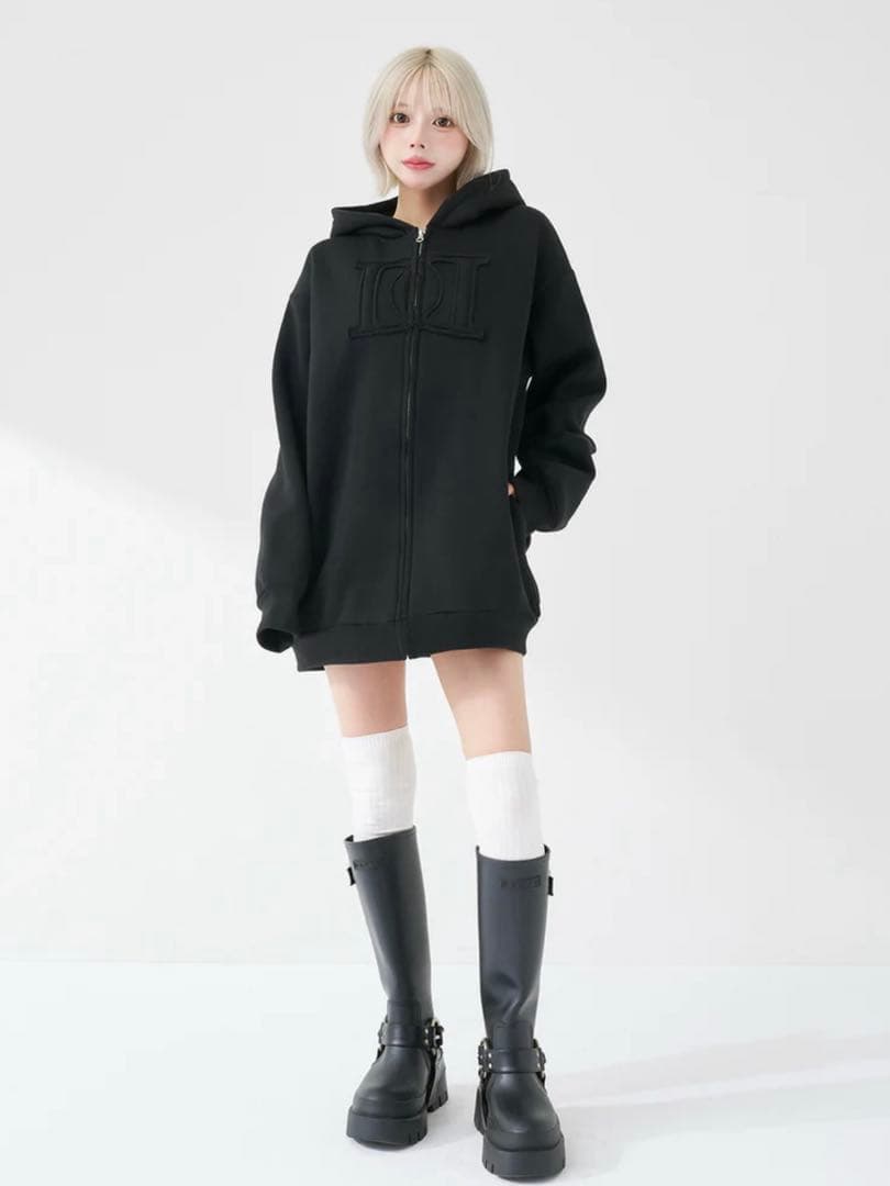 新品・未開封♡Darich♡アップリケDDロゴパーカー　BLK
