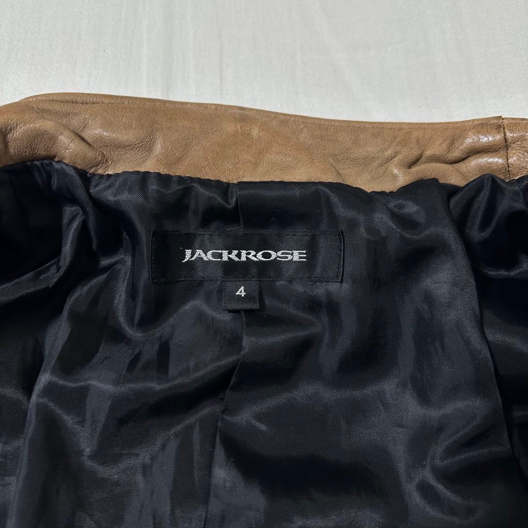 極上 21AW JACK ROSE ダイヤステッチ ラムレザー ライダース