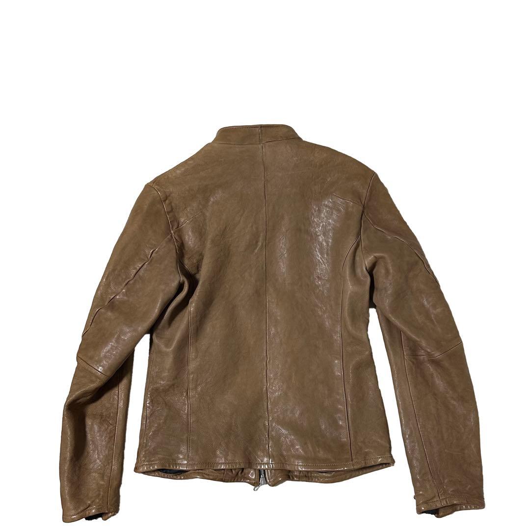 極上 21AW JACK ROSE ダイヤステッチ ラムレザー ライダース