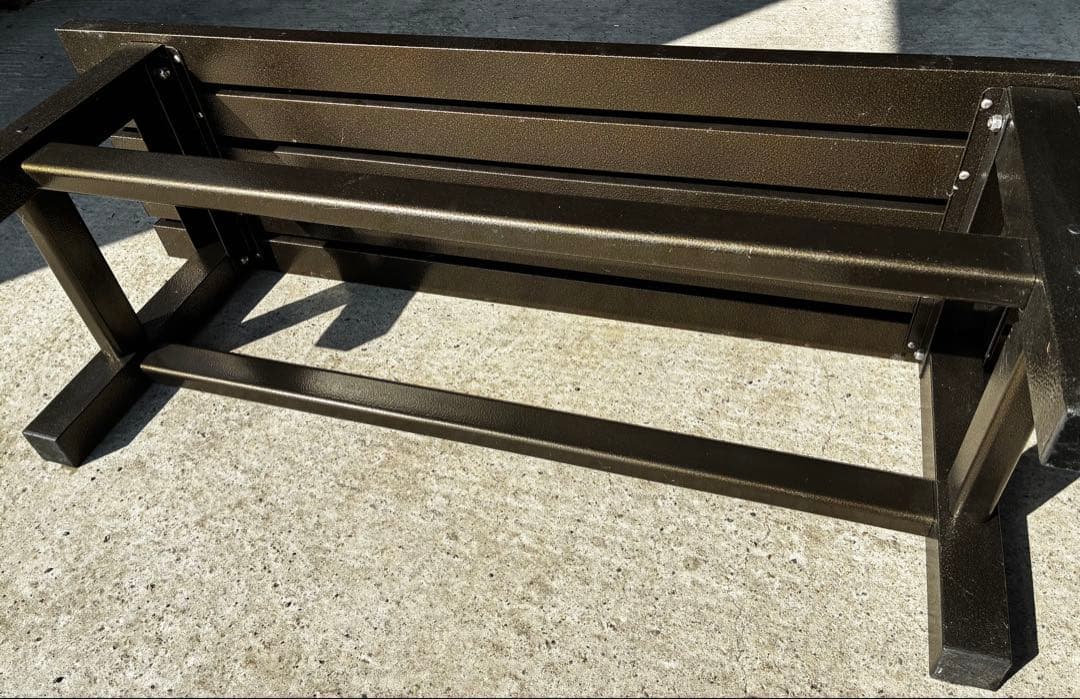 ベンチ アルミ　軽量　スラットデザイン 約120cm