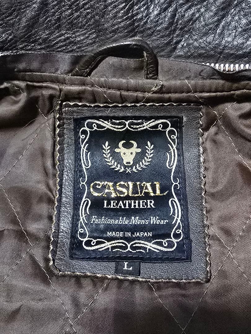 国産ビンテージ.レザージャケット. ミリタリーA2.日本製.L.