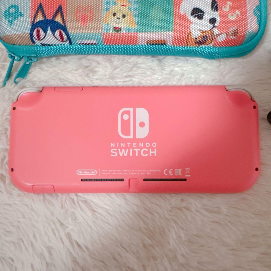 Switch Lite コーラルピンク 本体 あつまれどうぶつの森ケース付き