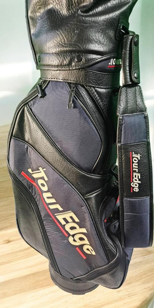 送料無料/美品　TourEdge キャディバッグ 黒/青