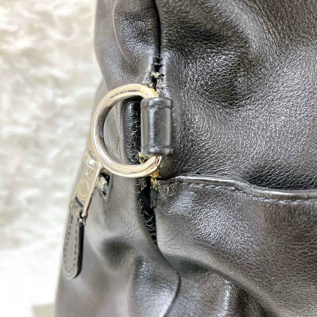 【訳あり】コーチ チャールズフォールドオーバートートバッグ 黒 F54759