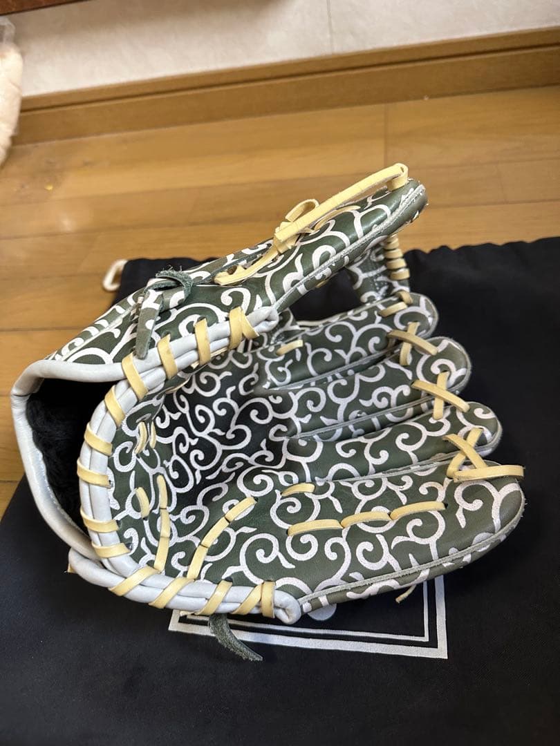玉澤　グローブ　唐草　軟式　内野手　美品　野球　江戸前