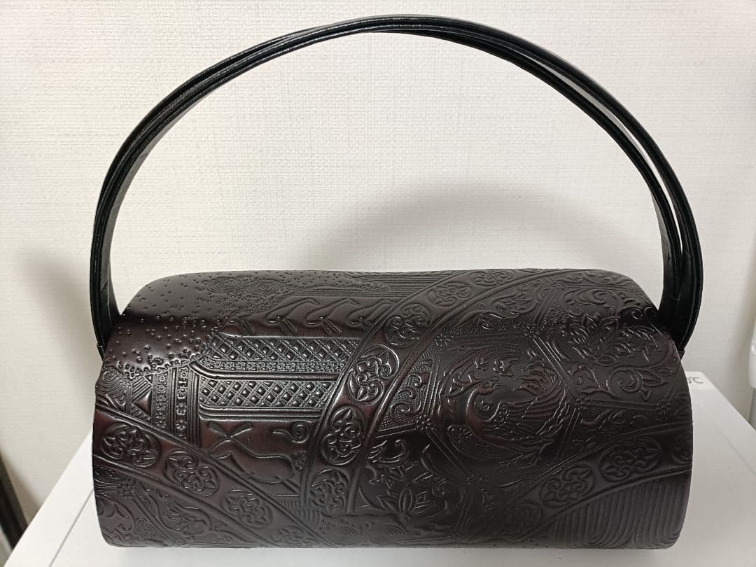 和装バッグ　キンワシ印　革