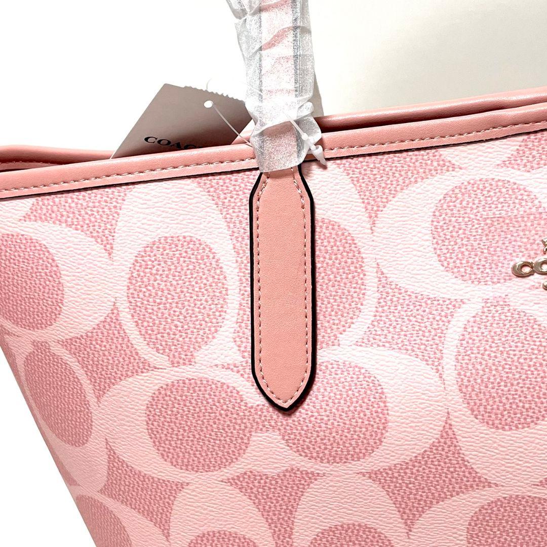 COACH シグネチャートートバッグ　CAL49 ピンク　レディース