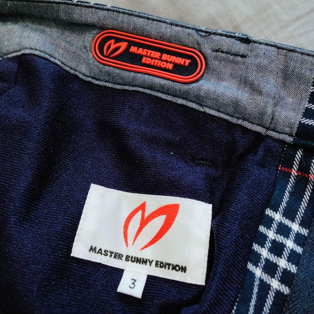 マスターバニーエディション　ゴルフ パンツ チェック柄　裏起毛