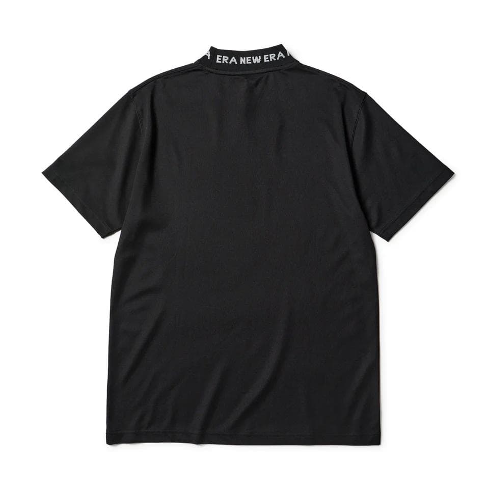 NEWERA GOLF 半袖 モックネック シャツ　鹿の子 ブラック　Ｍサイズ