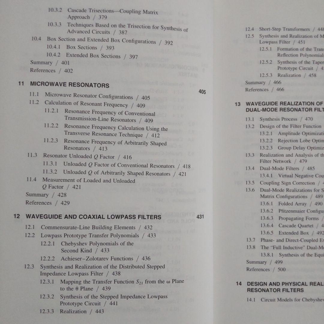 洋書 Microwave Filters for Communication