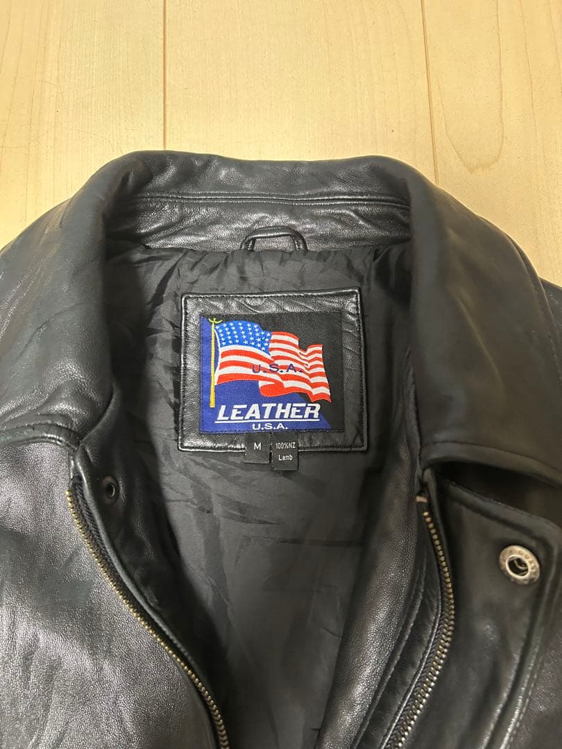 LEATHER U.S.A. ブラックレザージャケット M