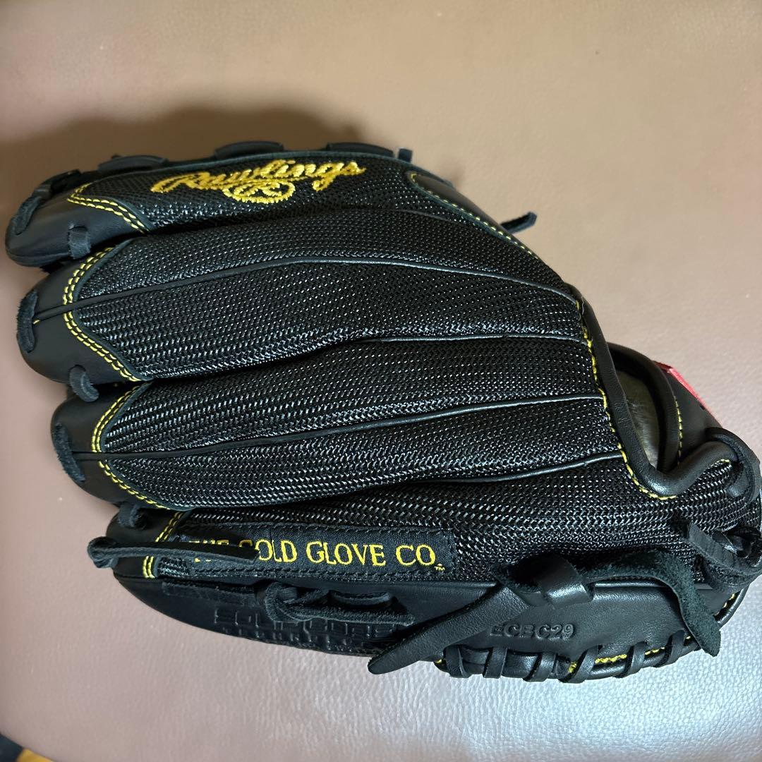最終値下げ【美品】ローリングス 軟式 グローブ 黒 野球 Rawlings