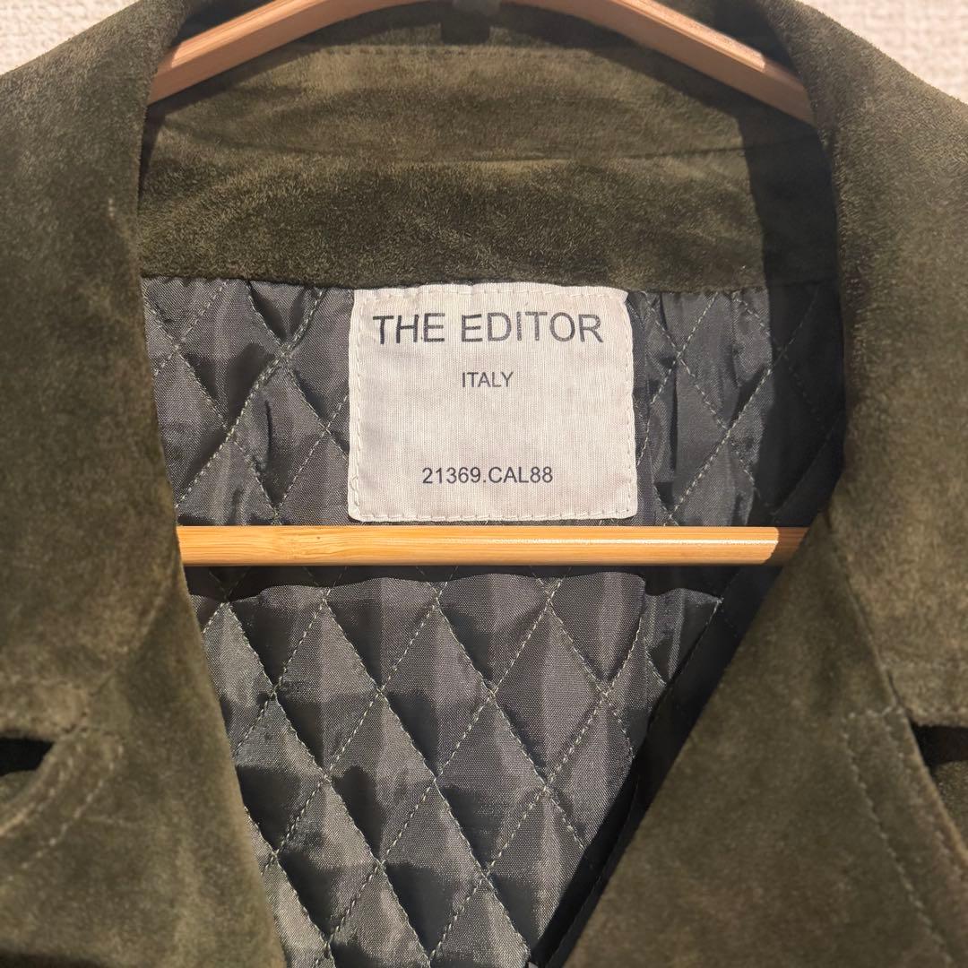 THE EDITOR ダブル ライダースジャケット 本革 スエード イタリア製