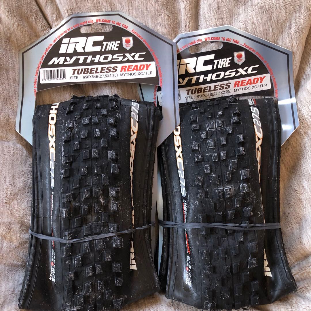 新品2本IRC MYTHOS XC チューブレスタイヤ 650X54B