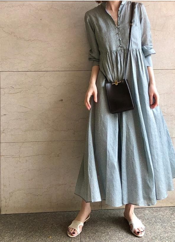 美品.定価4.5万☆ウィムガゼット 洗える 白澤貴子コラボ ギャザーワンピース