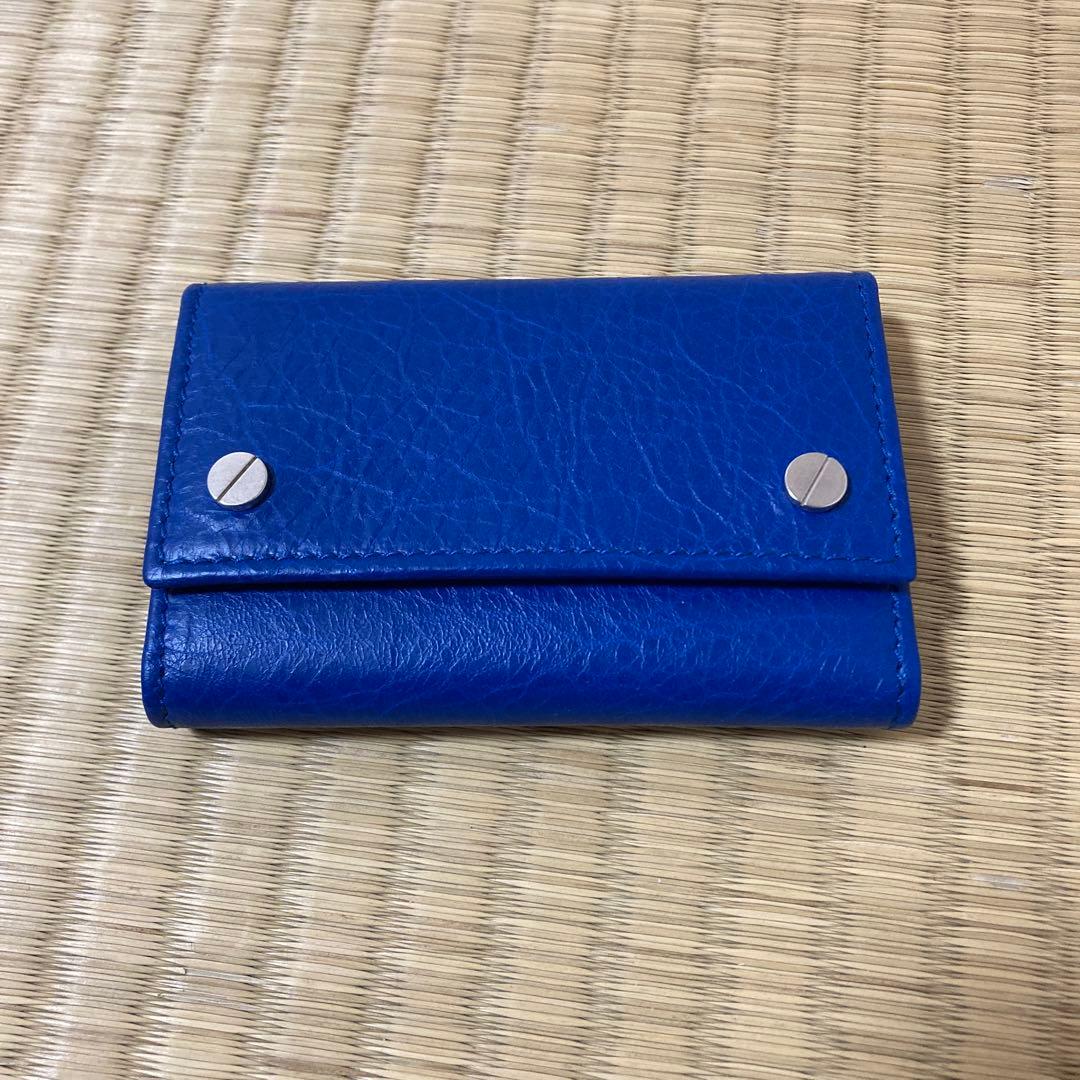 BALENCIAGA キーケース　レザー　ブルー 2015